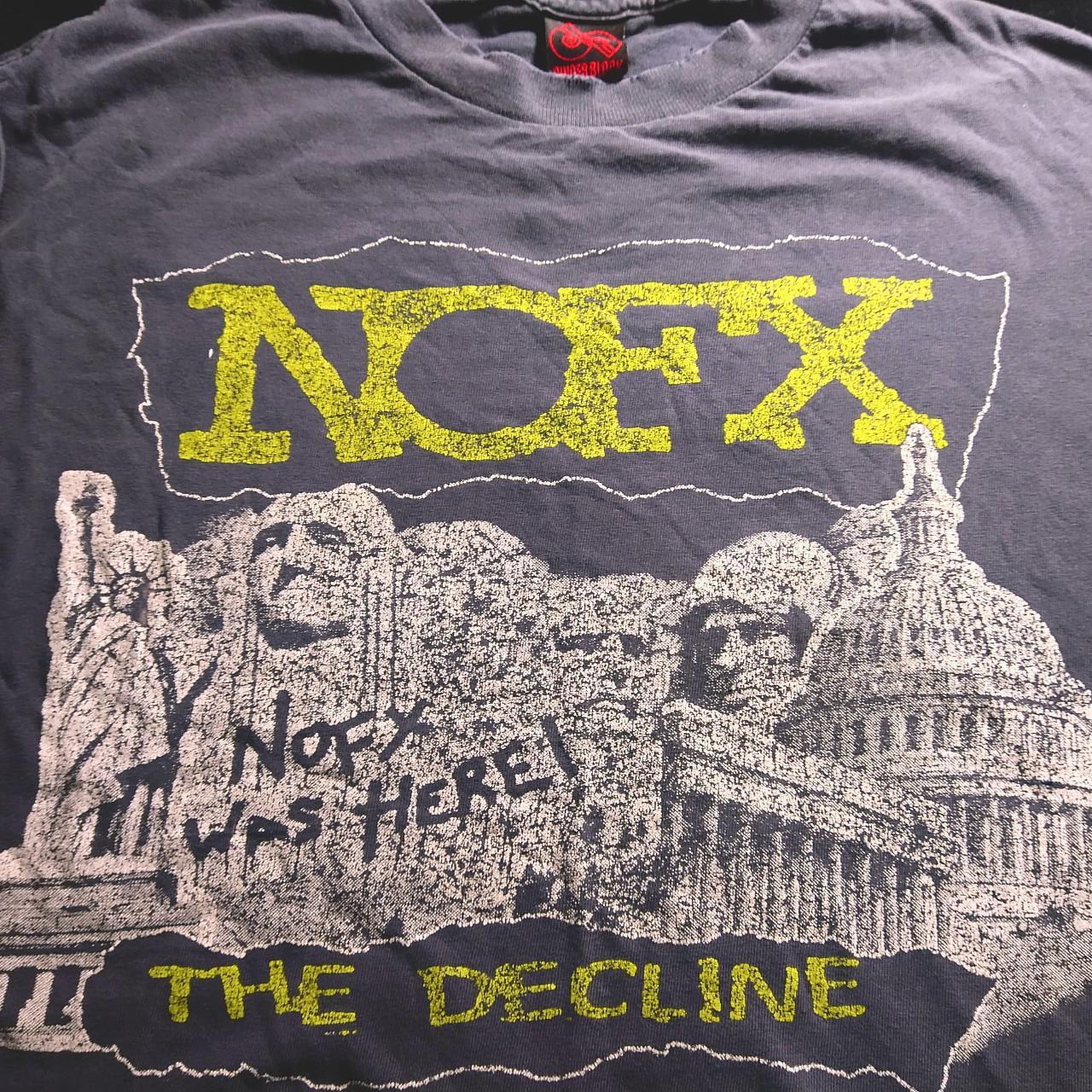 【最上級品】NOFX 2000 THE DECLINE CINDER BLOCK VINTAGE ノーエフエックス バンドTシャツ ブラック 00\'s ウ゛ィンテージ コピーライト Tシャツ