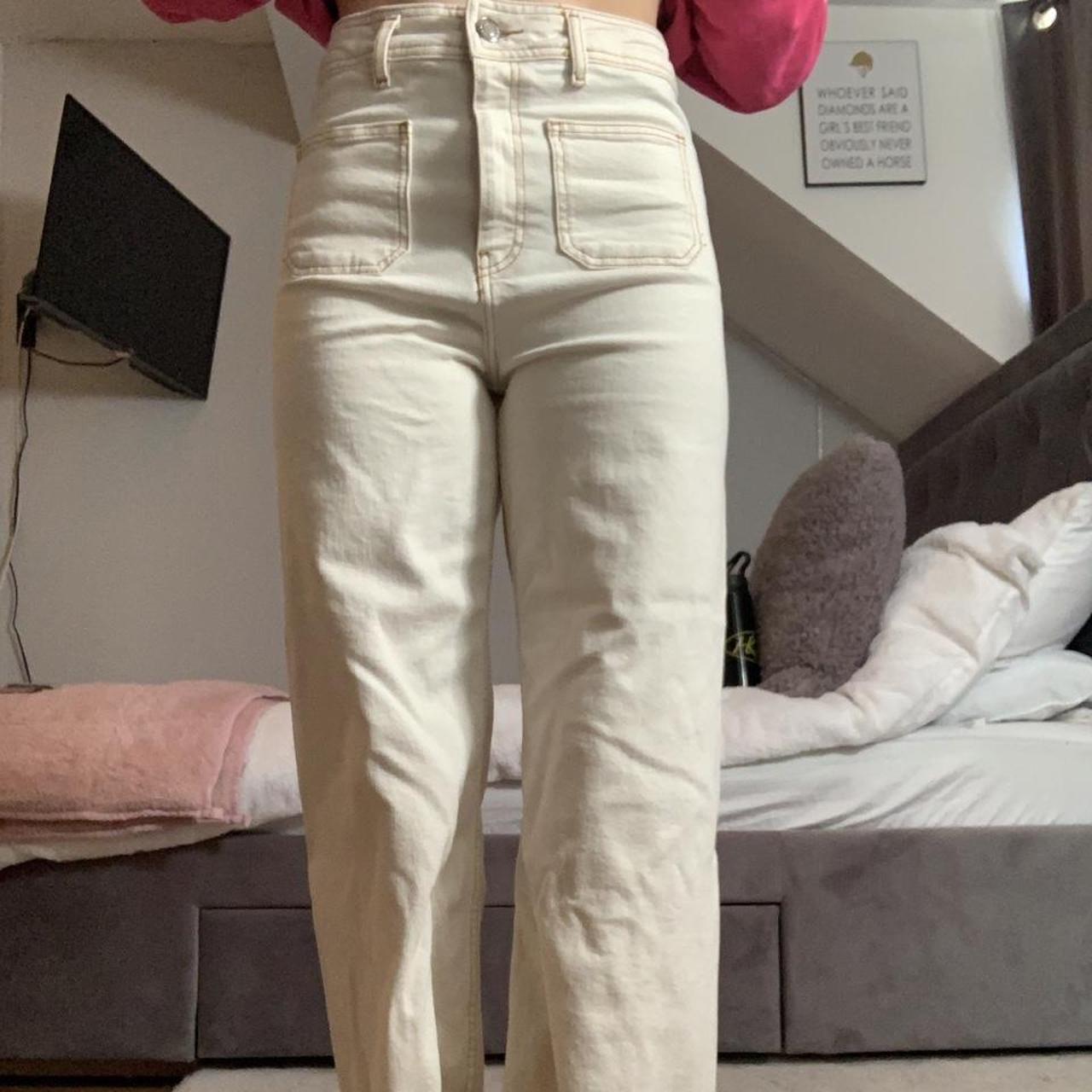 ZARA cream flares The comfiest and most flattering... Depop