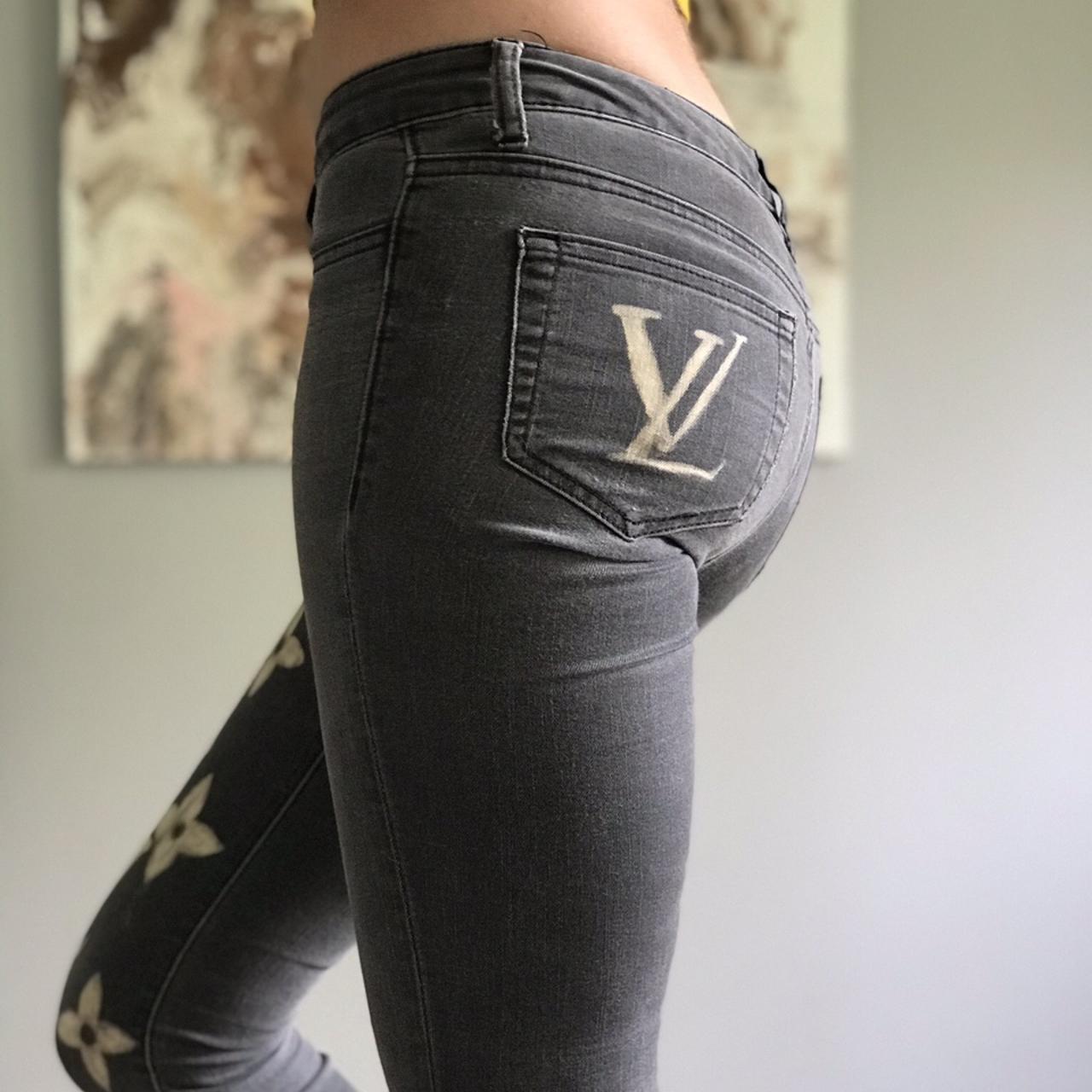 Exceed, Jeans, Handmade Bleach Dyed Louis Vuitton Print Jeans 26