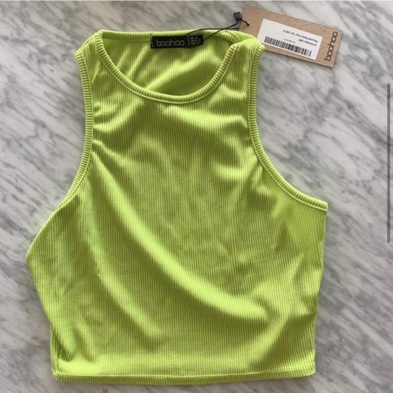 Lime Green Boohoo Neon Tops Women's Boohoo Neon Yellow Lime Short