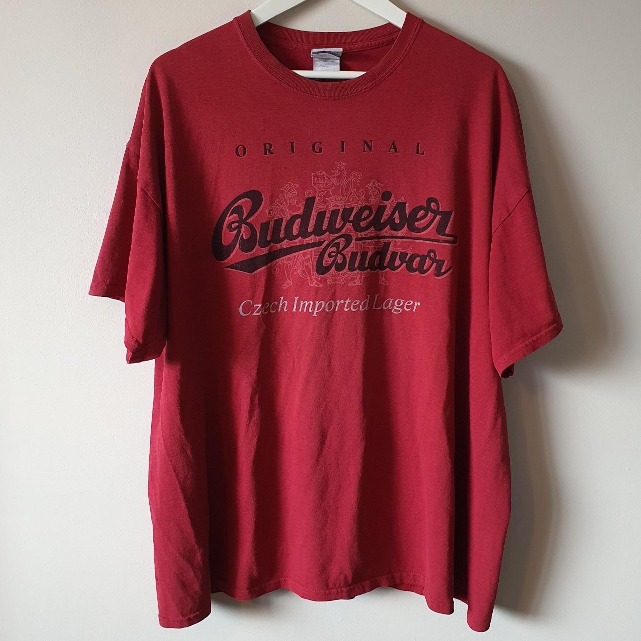 Budweiser Men's Red T-shirt | Depop