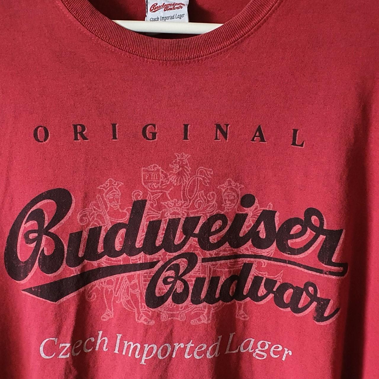 Budweiser Men's Red T-shirt | Depop