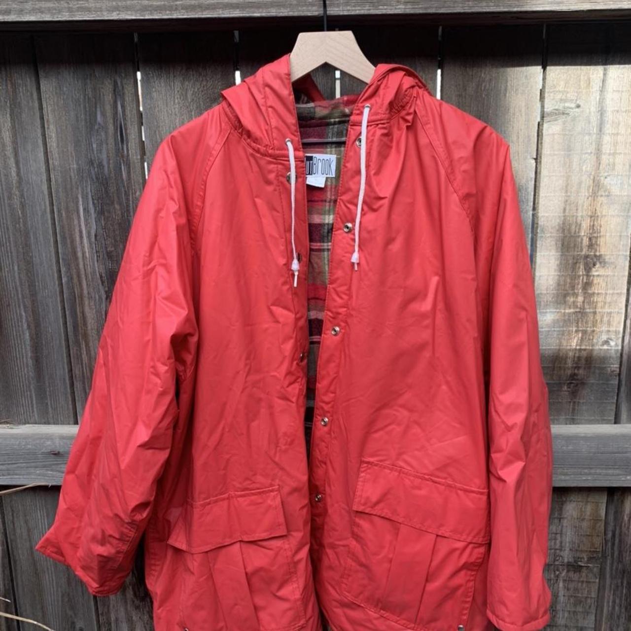 Vintage Outbrook red rain coat! Soooo cute!!!... - Depop