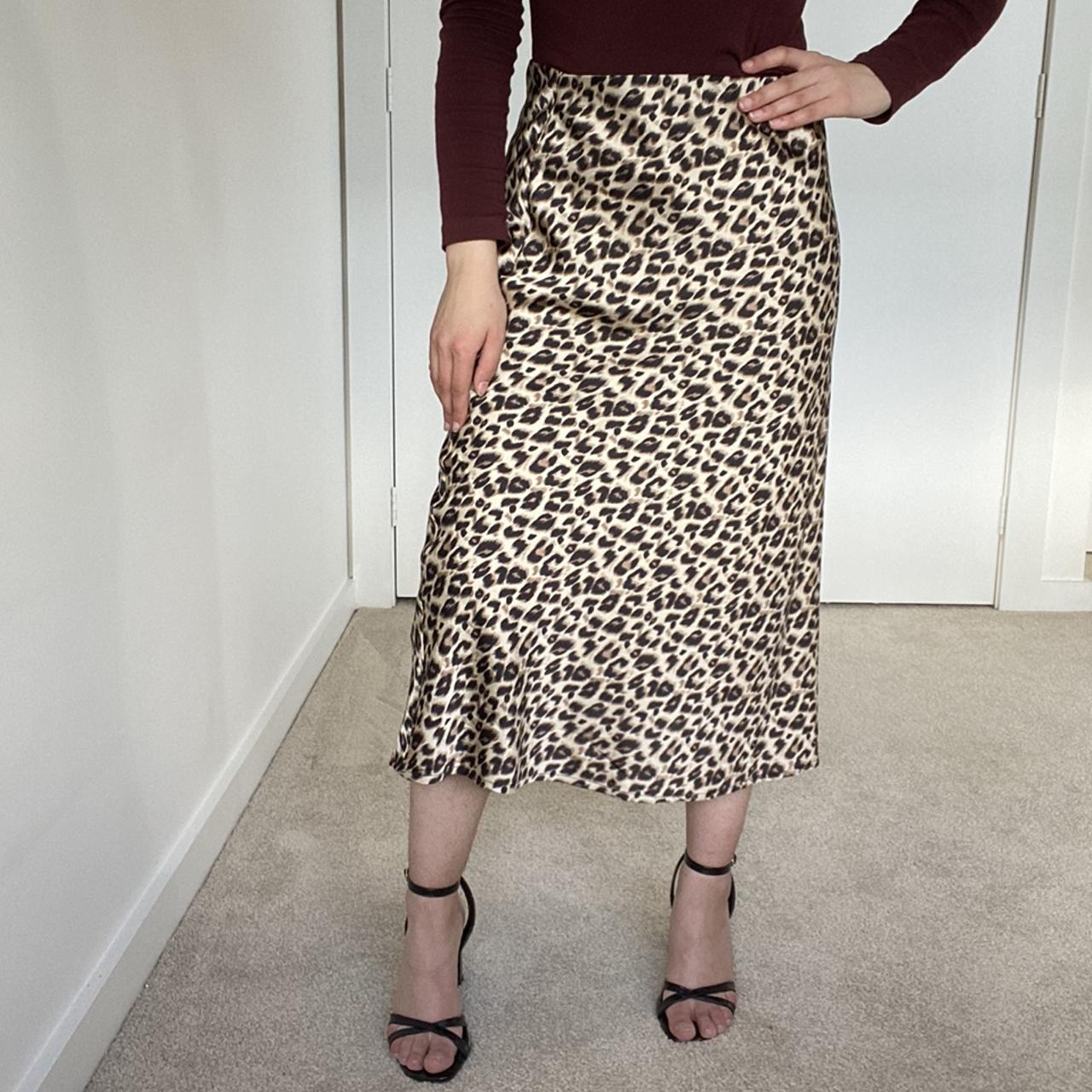 Jorge leopard midi clearance skirt