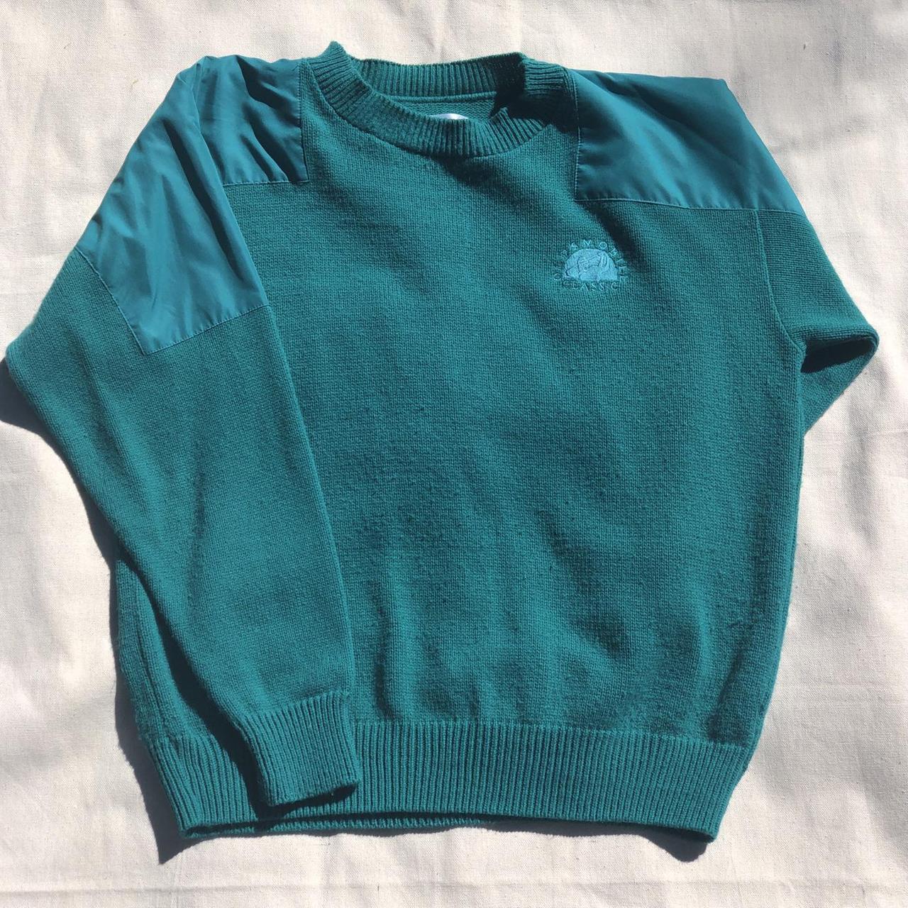 Vintage Teal Blue Water Resistant Sweater Very... - Depop