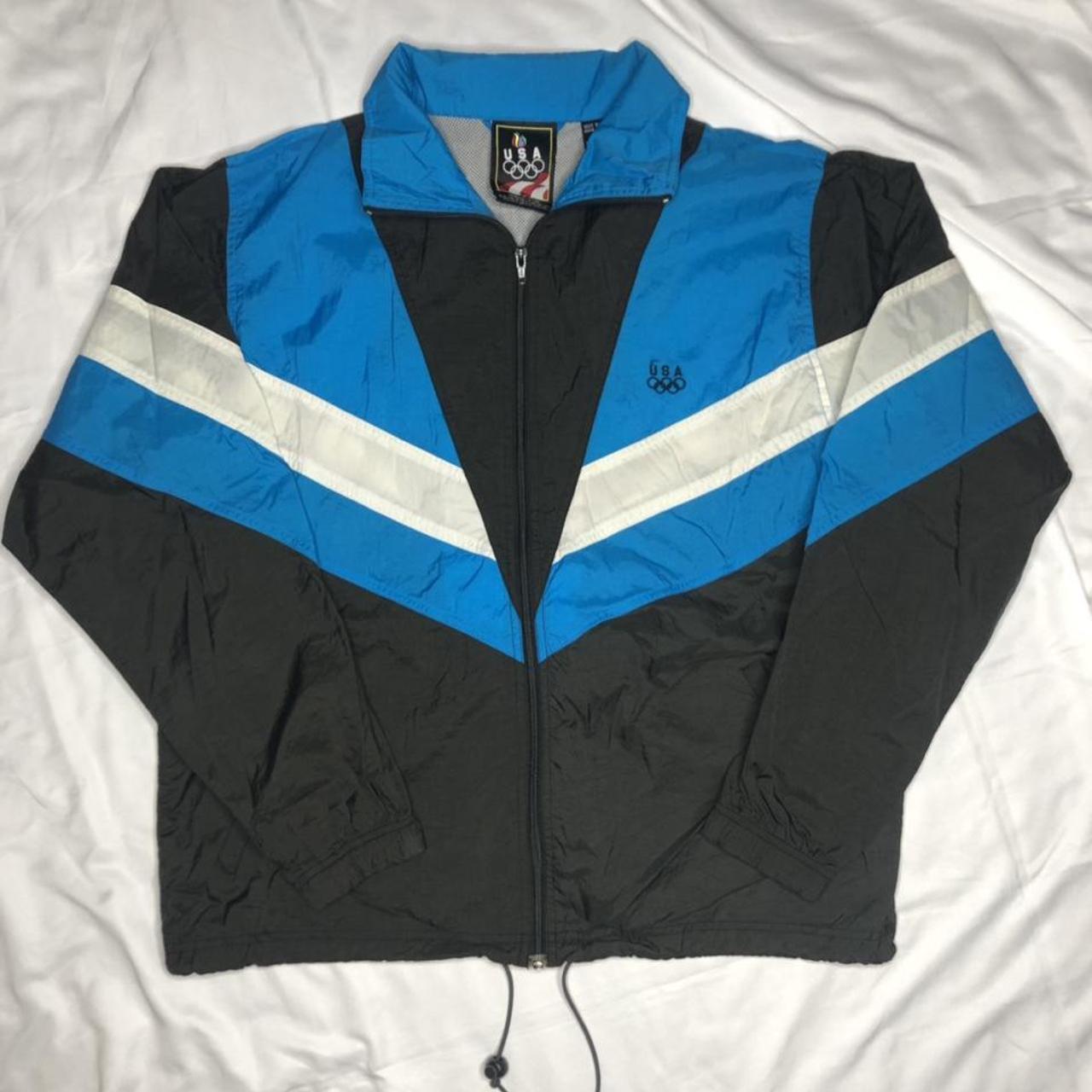 Men's Blue and White Jacket | Depop