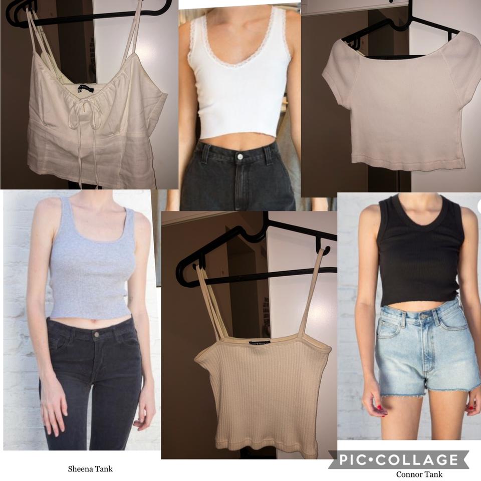 ☆ NO PAYPAL ☆ brandy melville v neck sheena tank - Depop