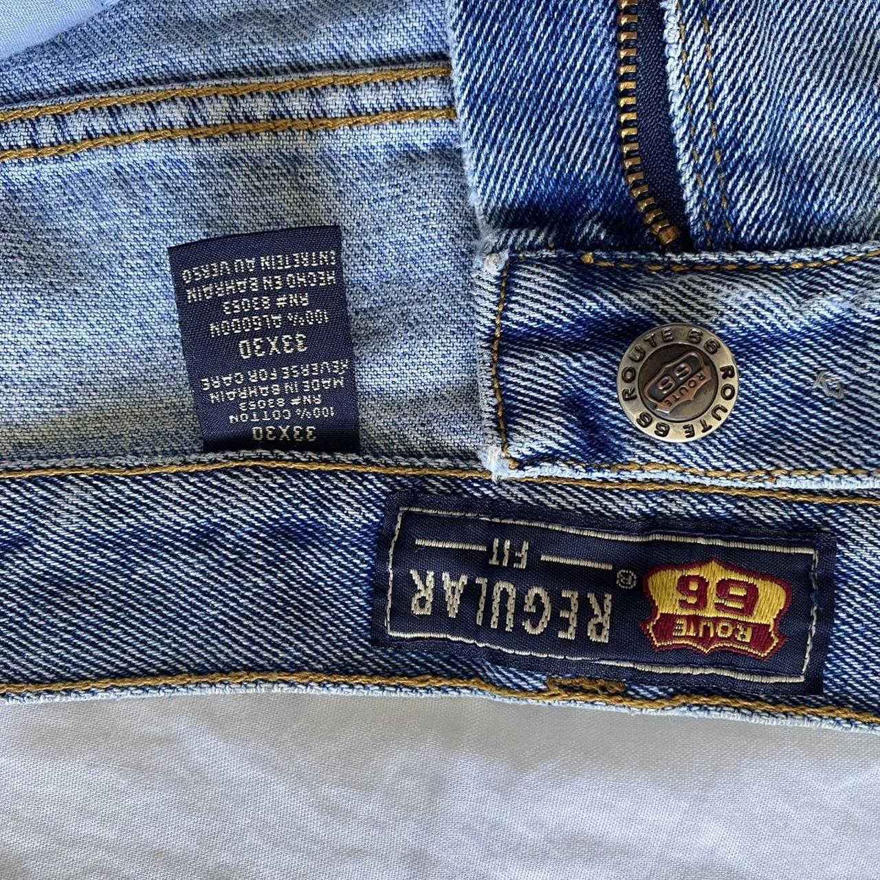 Hand painted virgencita jeans Route 66 jeans... - Depop