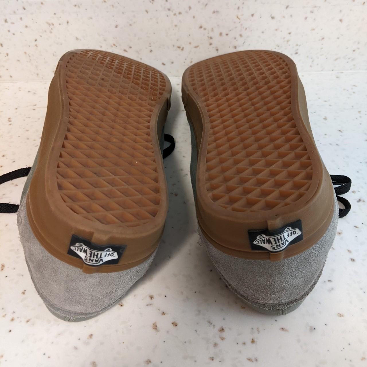 Vans Old Skool Grey/Green/Gum sole shoes, Size... Depop