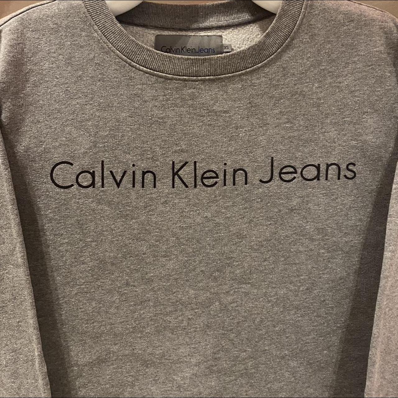 Stunning Basic Grey Calvin Klein Jeans Sweater... - Depop