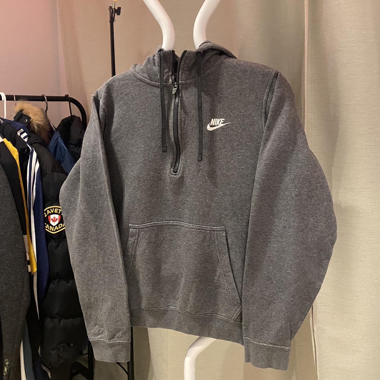mens black and grey nike hoodie
