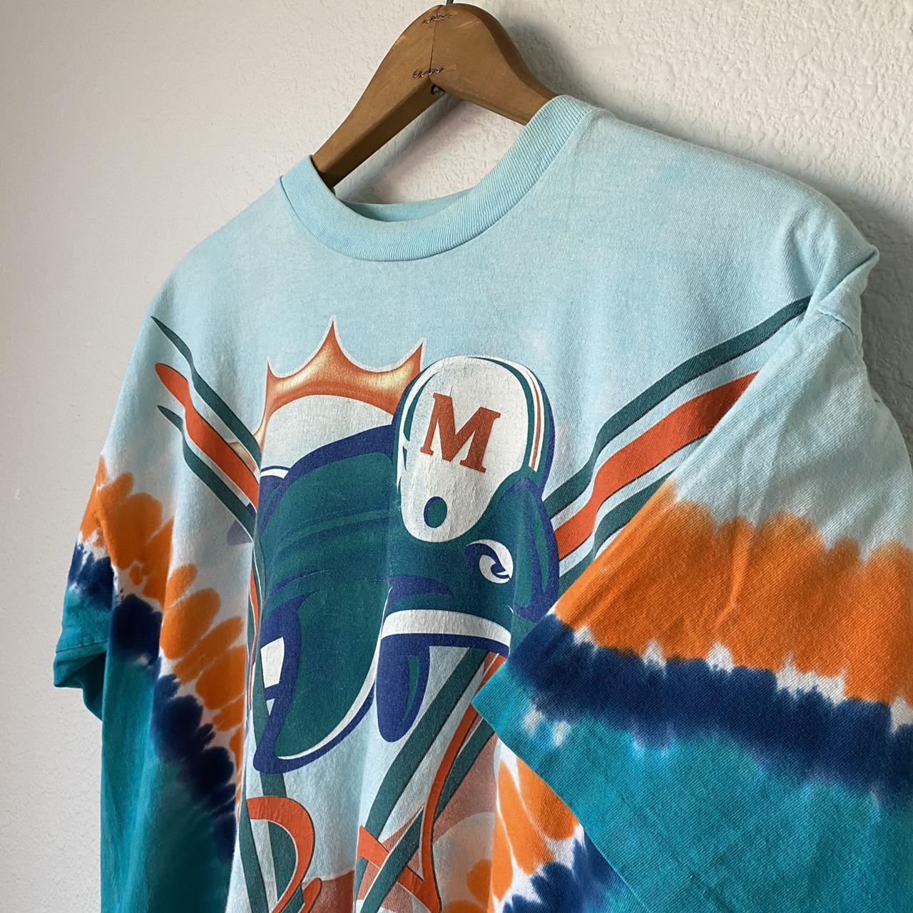 Sick Miami Dolphins 1999 Tie dye tee fits like a - Depop