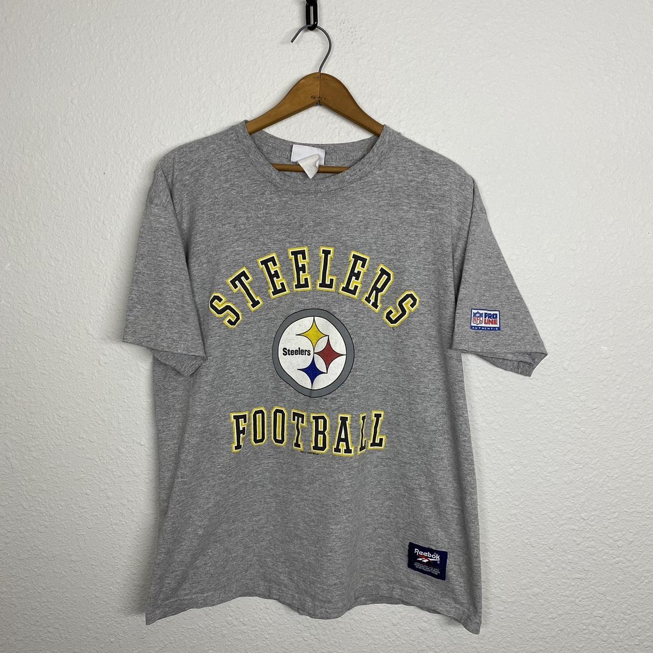 Vintage 1996 Pittsburg Steelers T-Shirt Reebok... - Depop