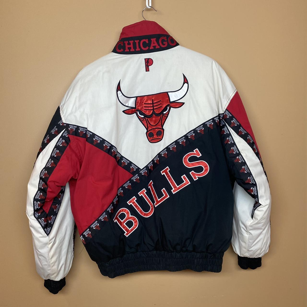 Vintage Chicago Bulls Puffer Jacket Pro Player... - Depop