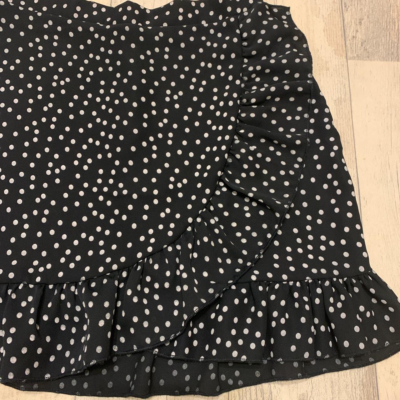 PLT - polka dot print - Ft ruffled hem and ruffle... - Depop