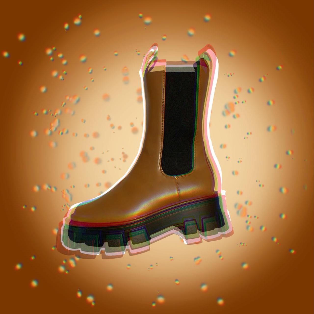 platform chelsea boots brown