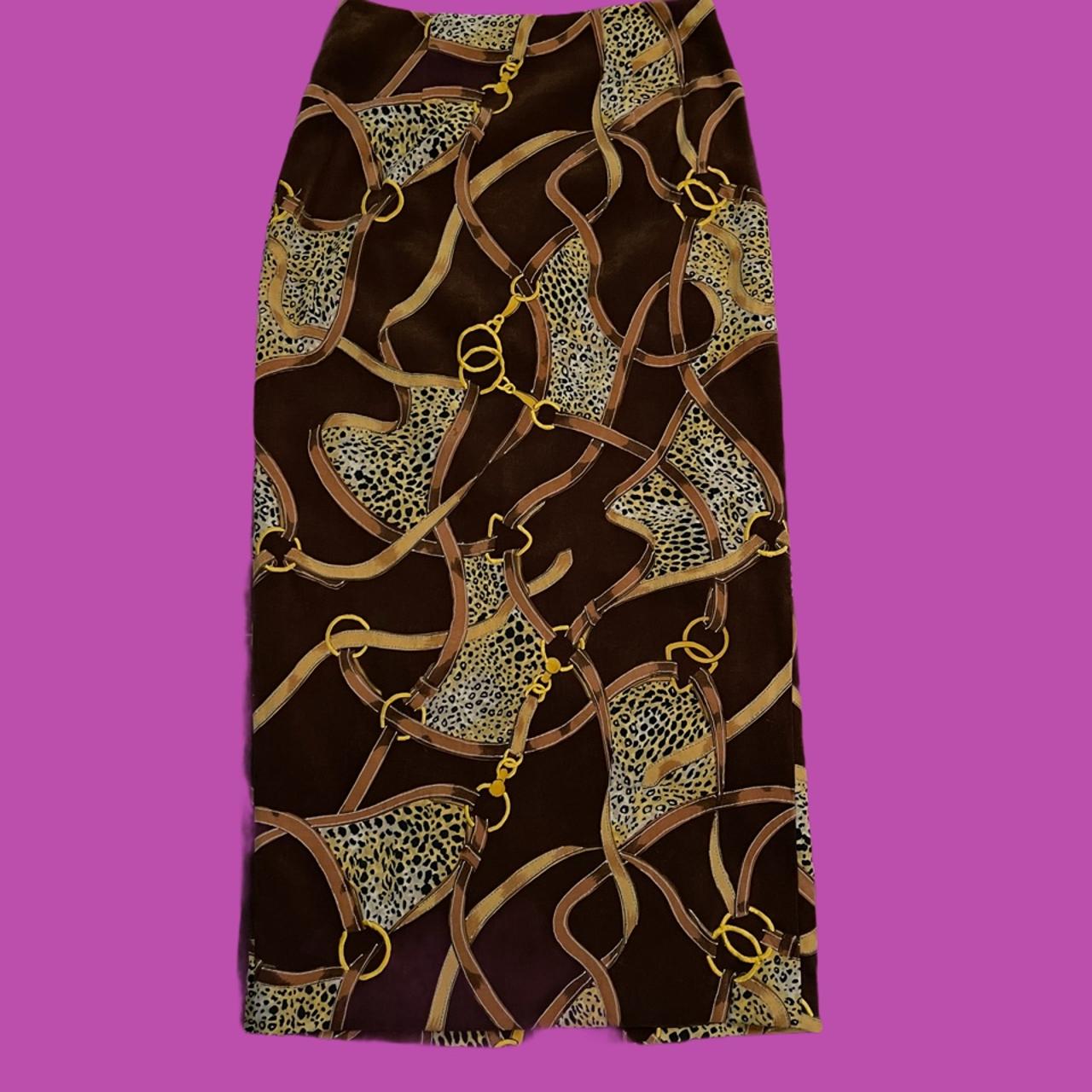 Women's Brown and Gold Skirt