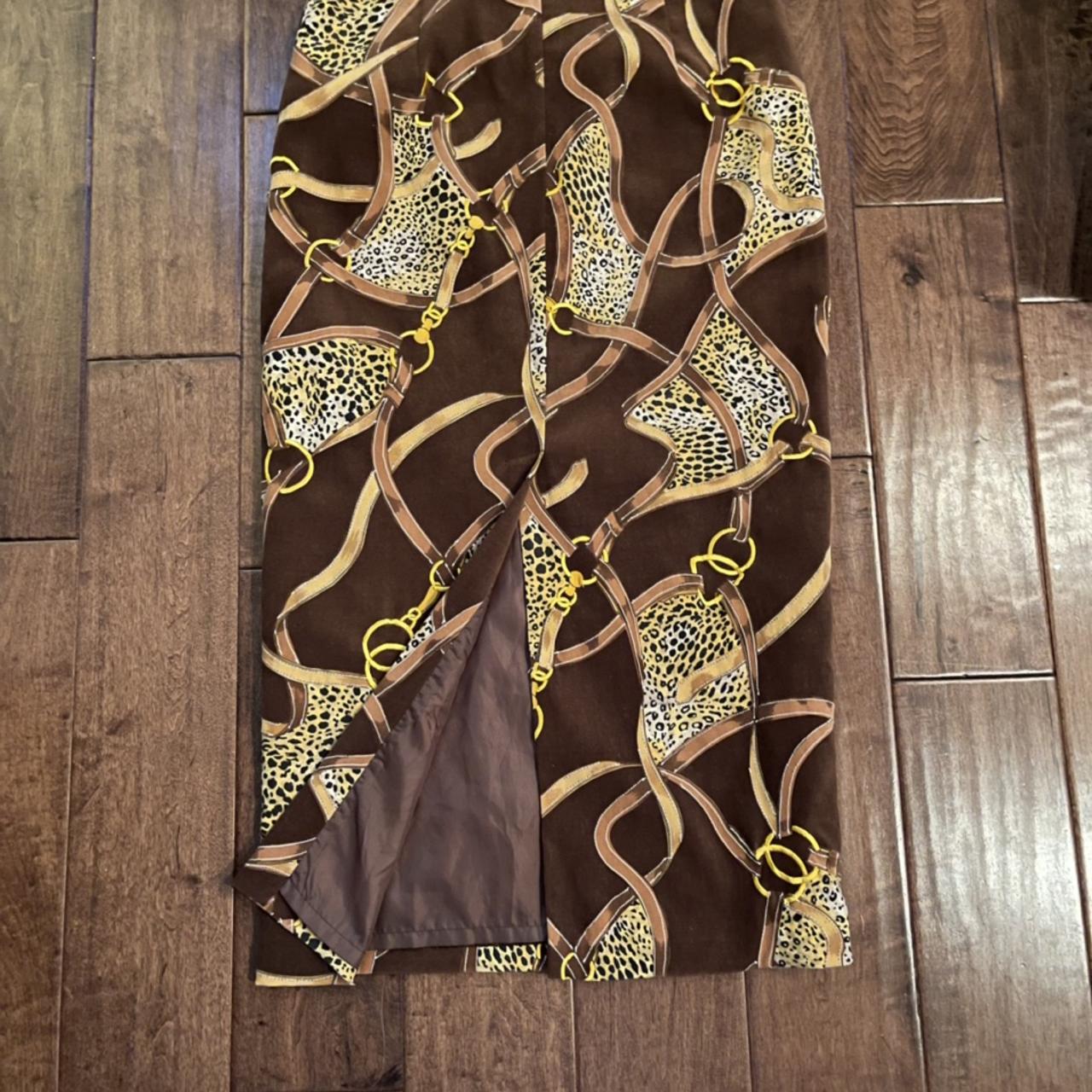 Women's Brown and Gold Skirt (2)