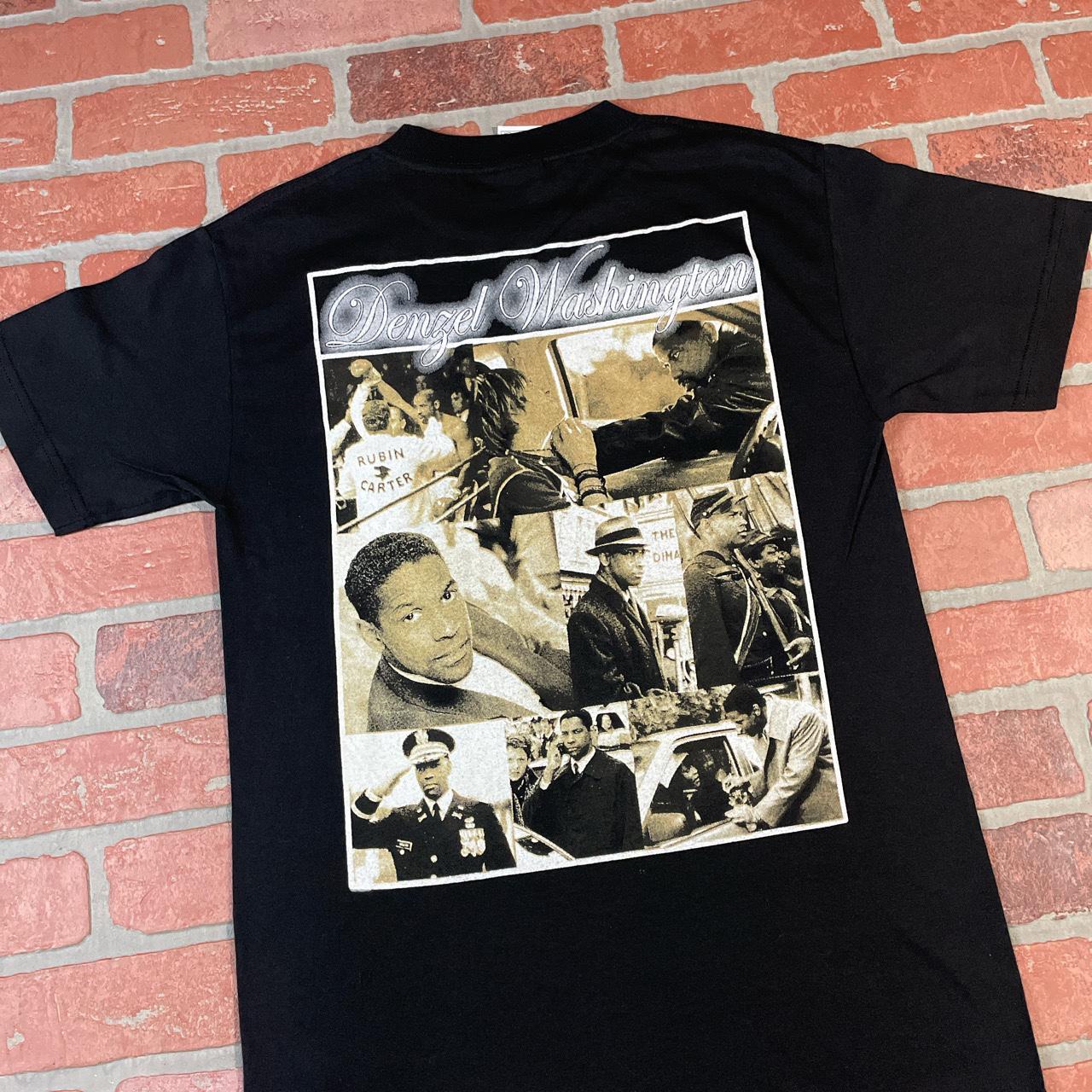 Denzel Washington Vintage Rap Tee Shirt. Solid Black... - Depop