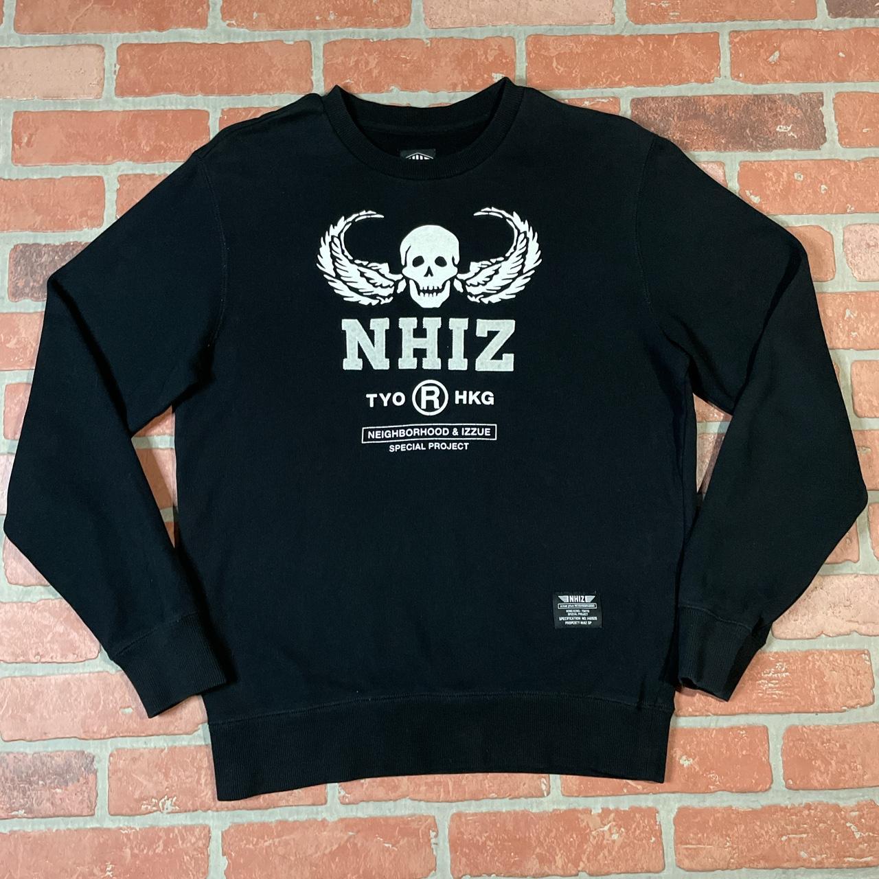 Neighborhood x Izzue Sweatshirt Solid Black... - Depop