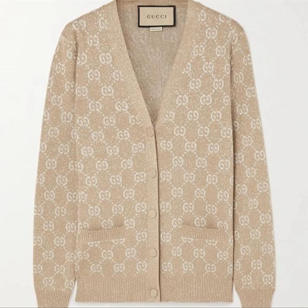 トップス Cotton-Blend Jacquard Cardigan Metallic jacquard-knit cotton-blend cardigan There | Depop