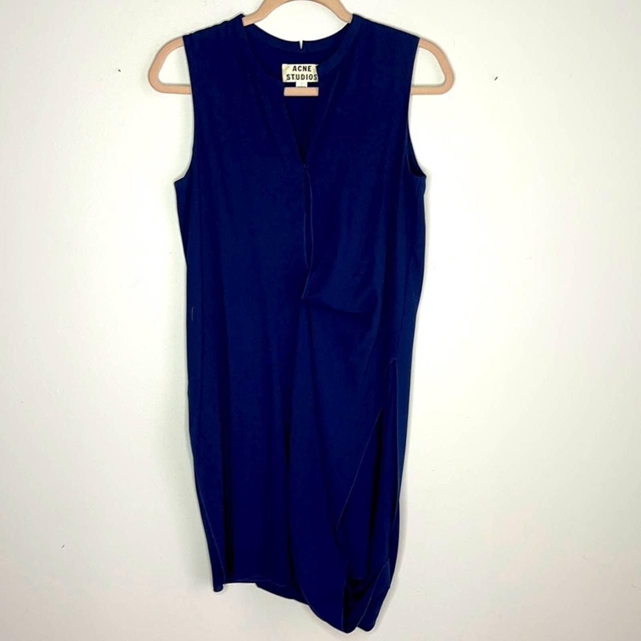 ACNE Studios side drape sleeveless cocktail dress sz... - Depop