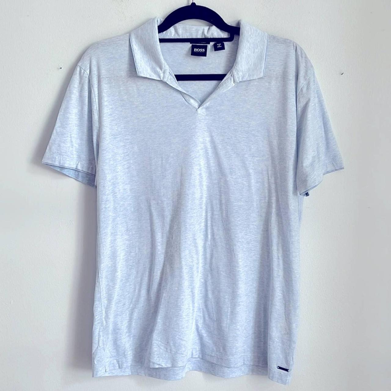 Hugo Boss Men's Blue Polo-shirts | Depop