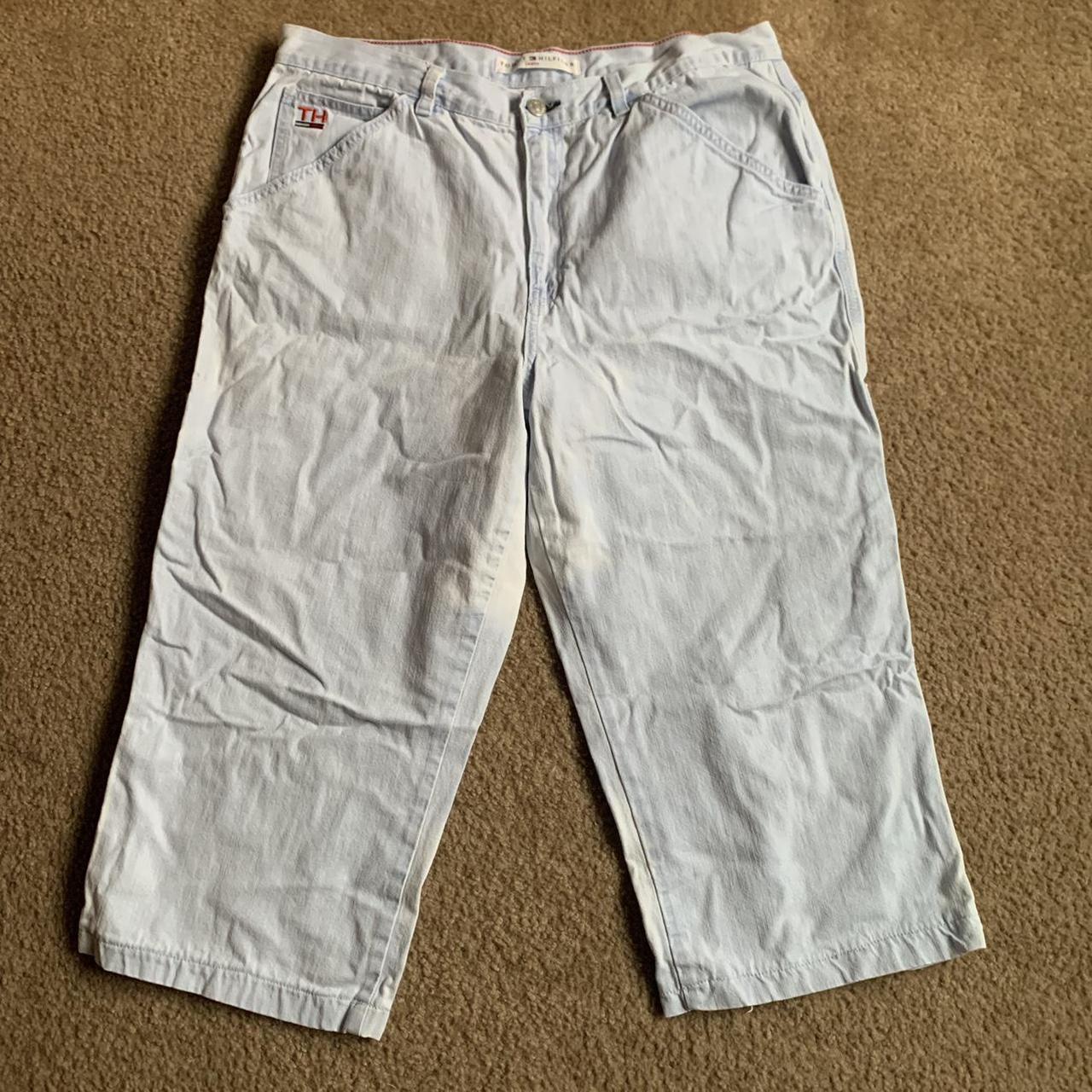 tommy hilfiger carpenter cropped jeans denim light... - Depop