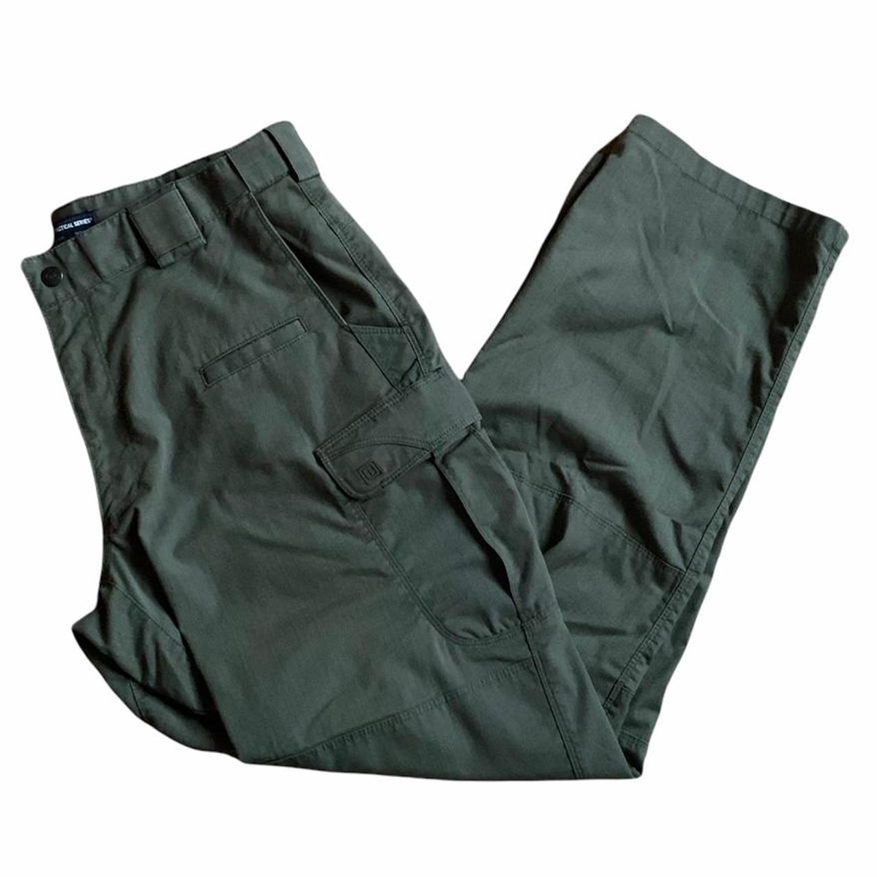 Wrangler Men's Green and Black Trousers | Depop