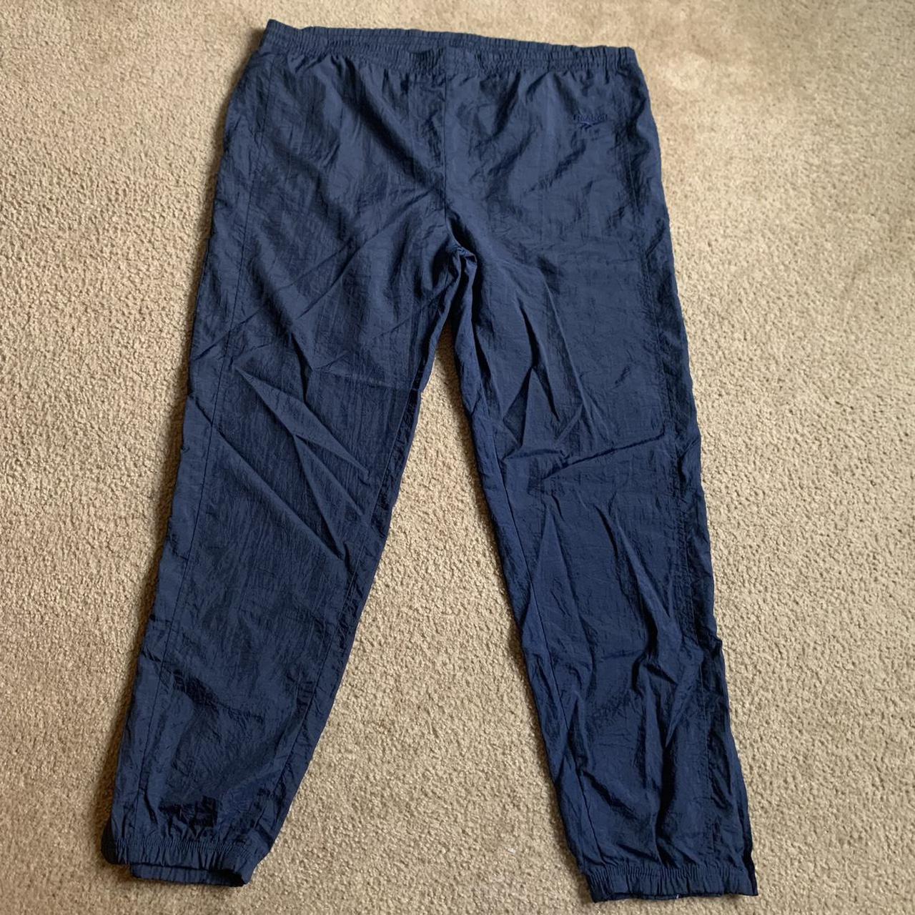 vintage 90s reebok tracksuit pants super breathable... - Depop