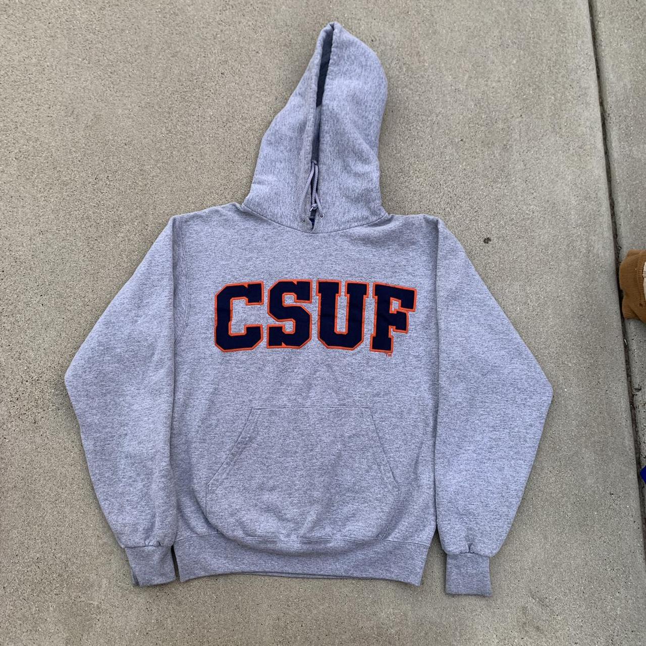vintage champion college university hoodie eco... - Depop