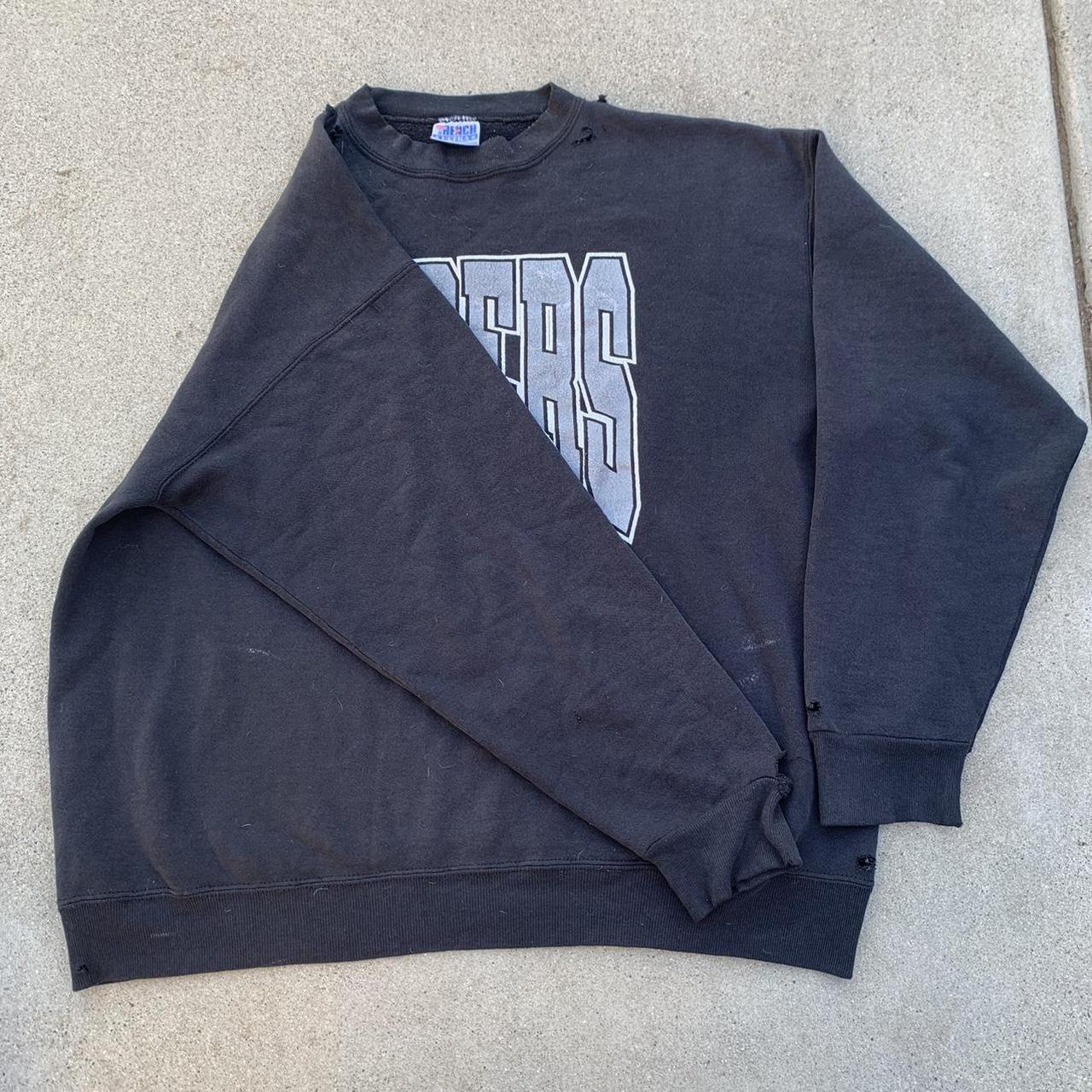 Vintage 80s NFL Raiders Crewneck Sweatshirt Tagged - Depop