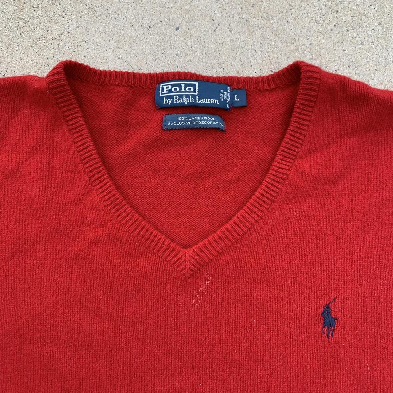 Ralph Lauren Men's Red and Navy Shirt | Depop