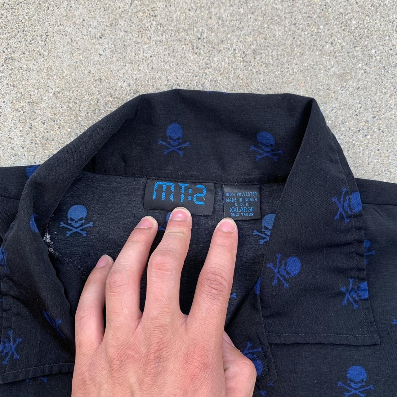 cybery2k button up shirt grunge skater MT2 skull... Depop