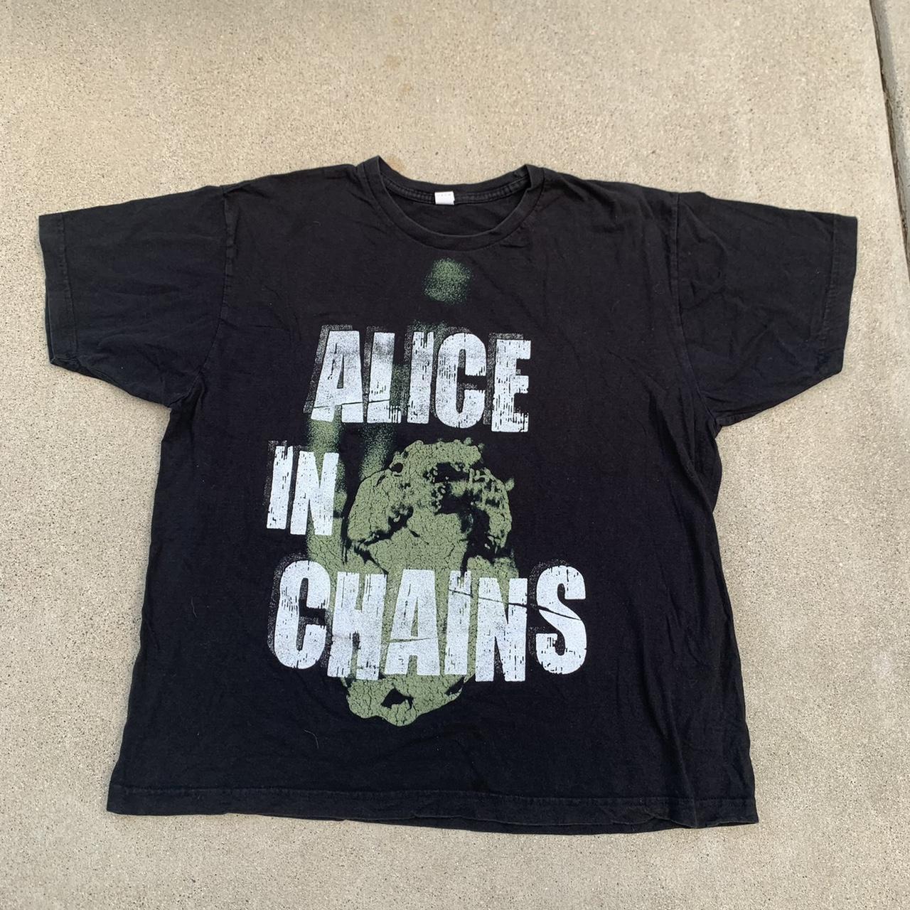 alice in chains graphic band tee black diamond skye... Depop