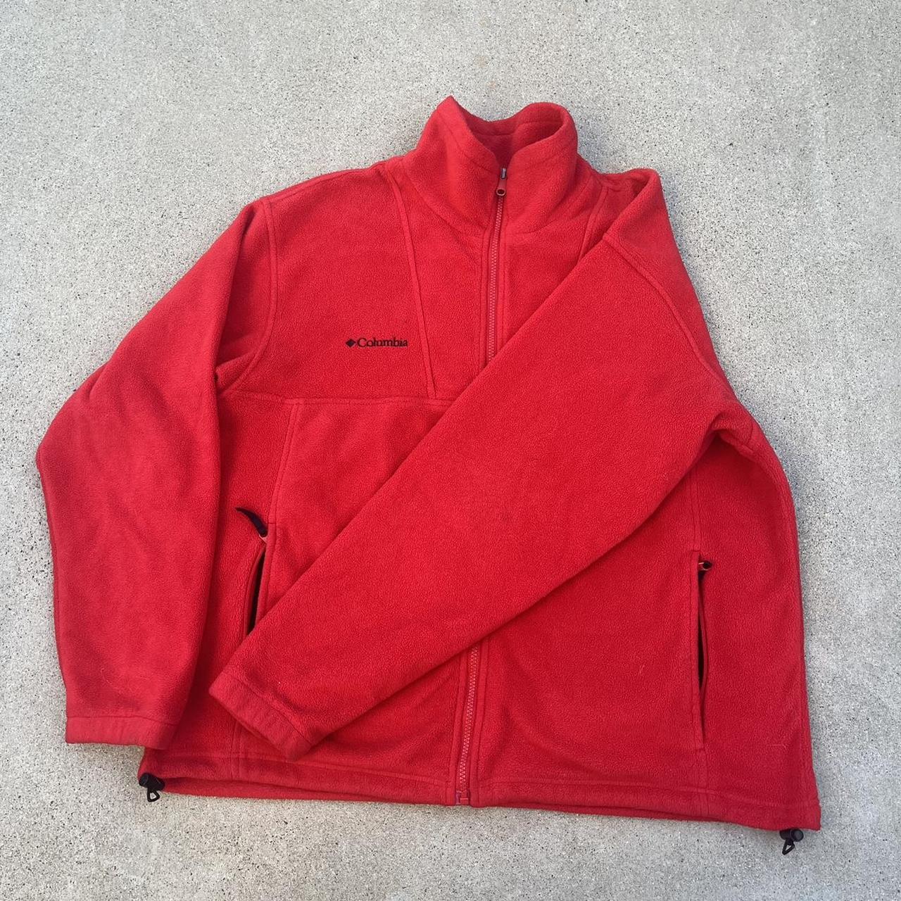 columbia fleece sherpa jacket full zip up mens large... Depop