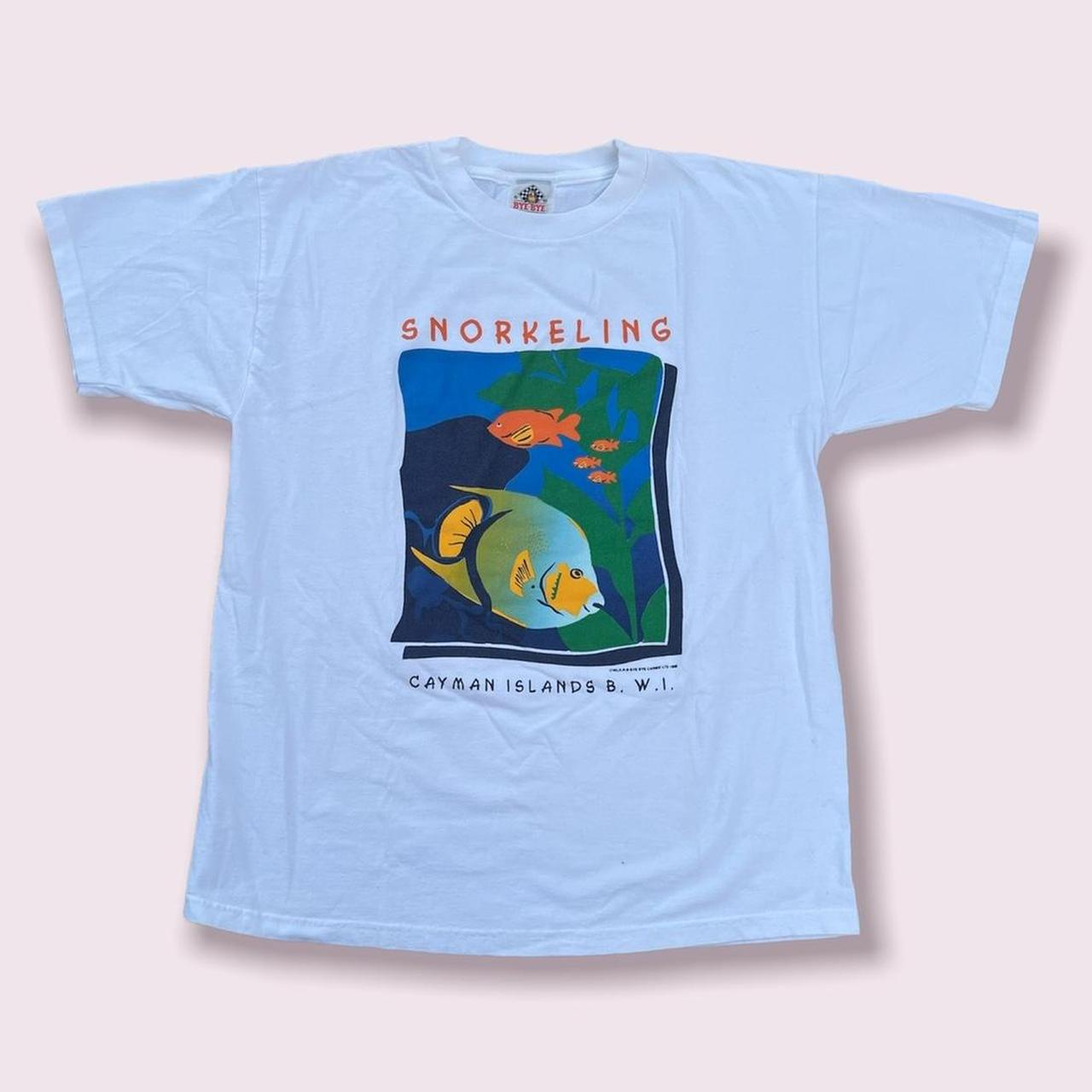 snorkeling cayman islands fish in the ocean graphic... - Depop