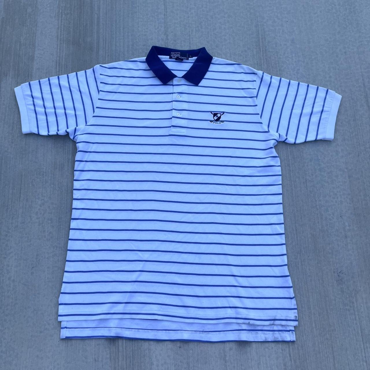 polo by ralph lauren striped plaid quarter button up... - Depop