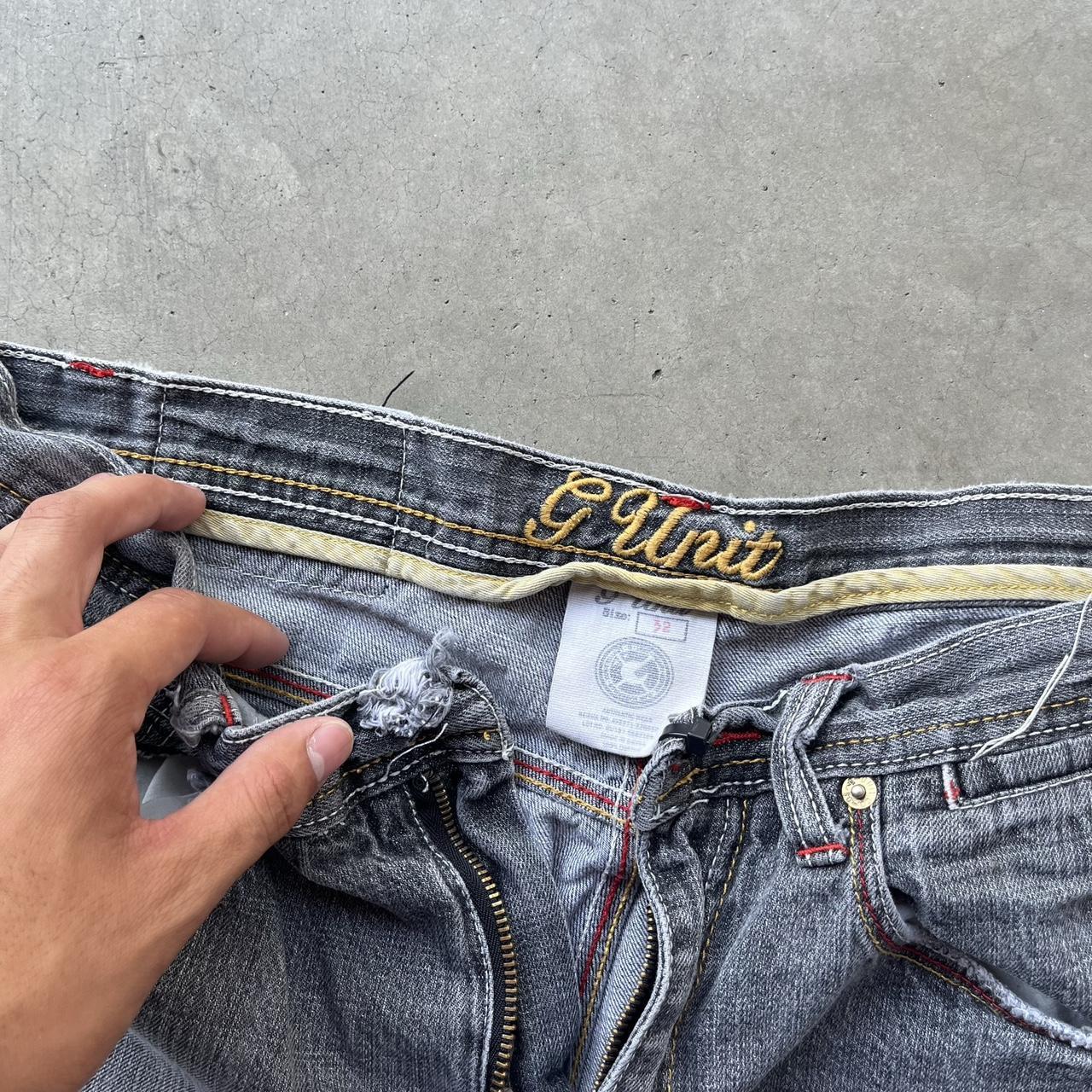 g unit 50 cent jeans shorts beautiful denim with a... - Depop
