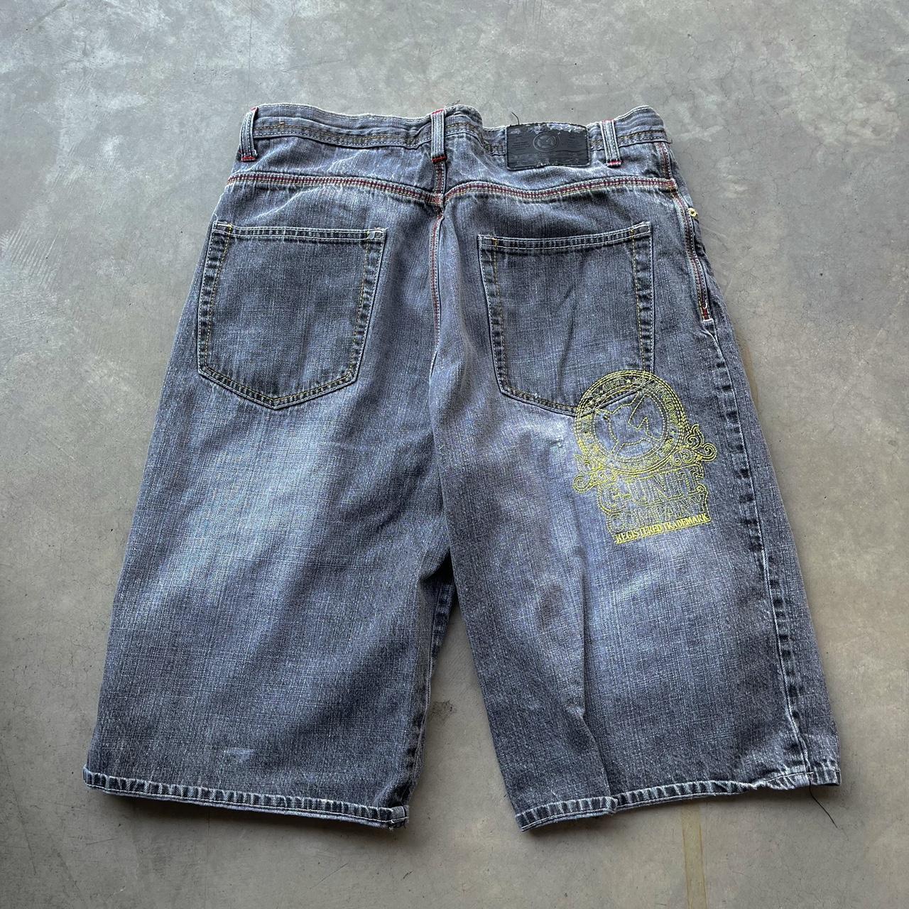 g unit 50 cent jeans shorts beautiful denim with a... - Depop