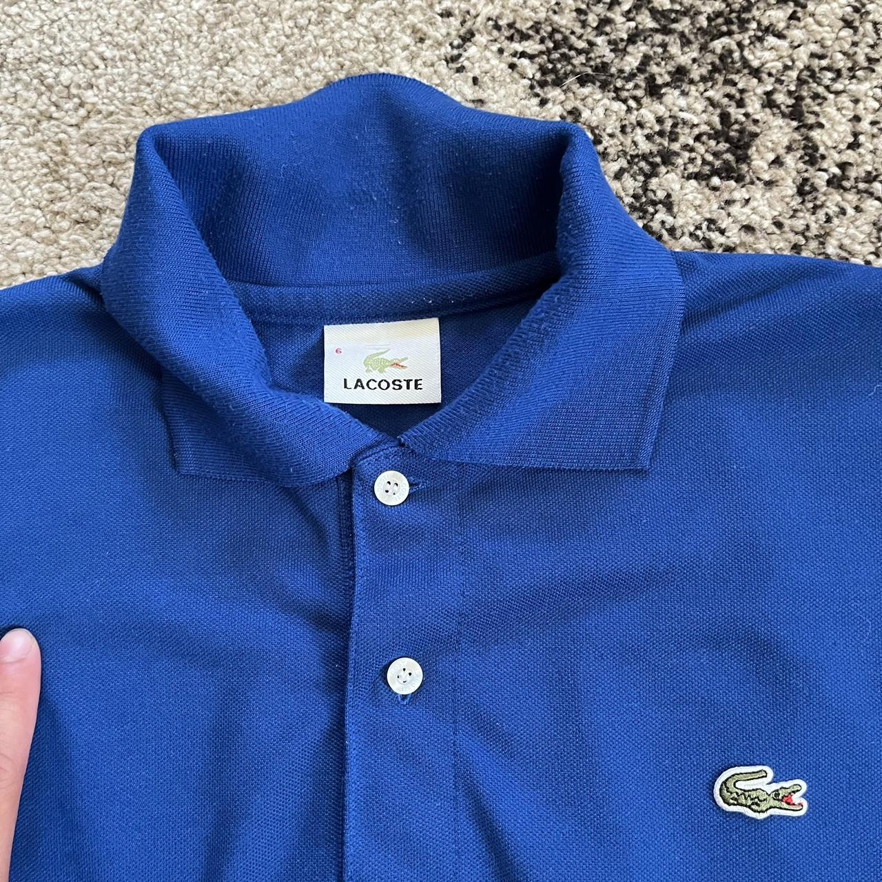 Lacoste Men's Navy and Green Polo-shirts | Depop