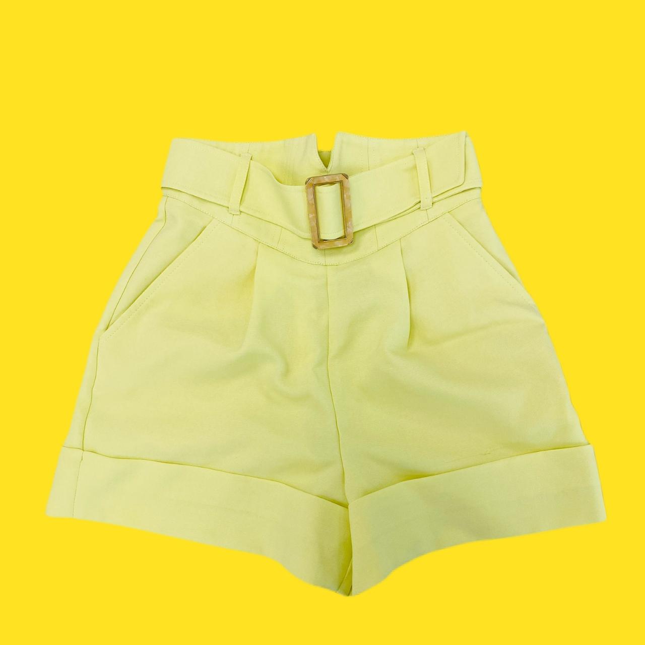 River island yellow sales shorts