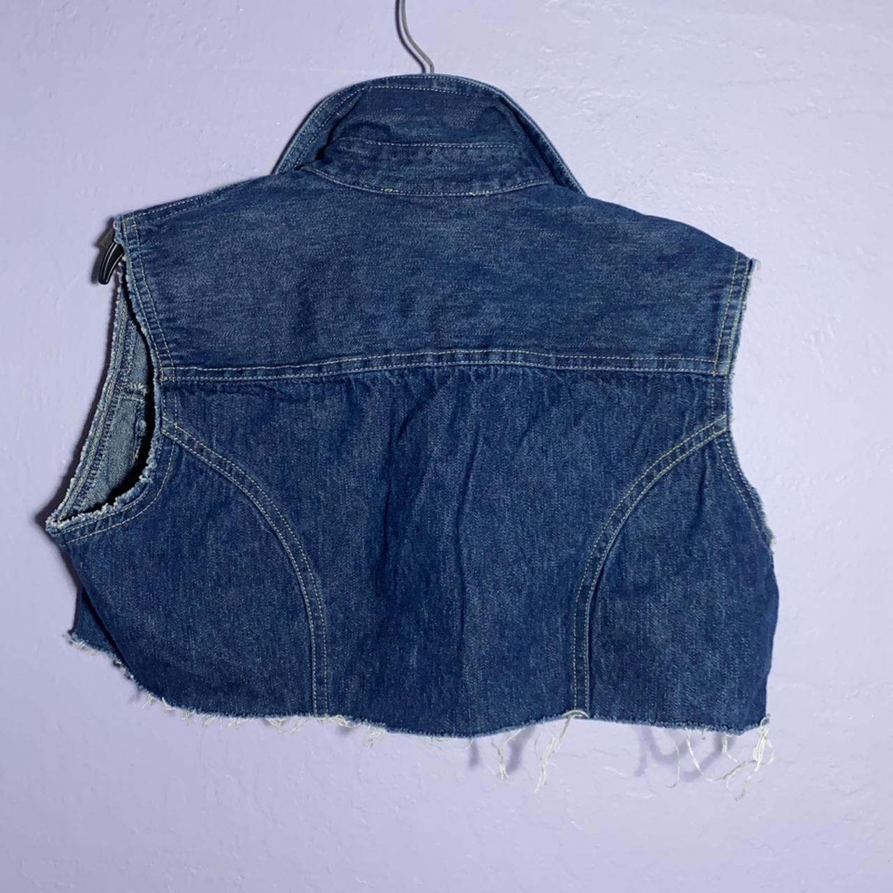 Vintage 90s denim mini jacket! Size 14 in girls... - Depop