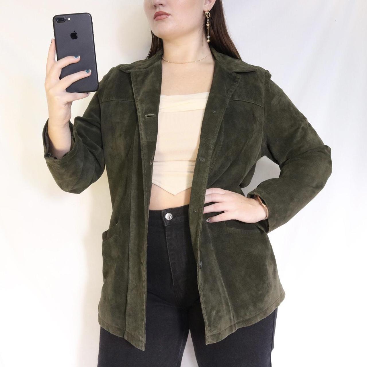 army green suede jacket