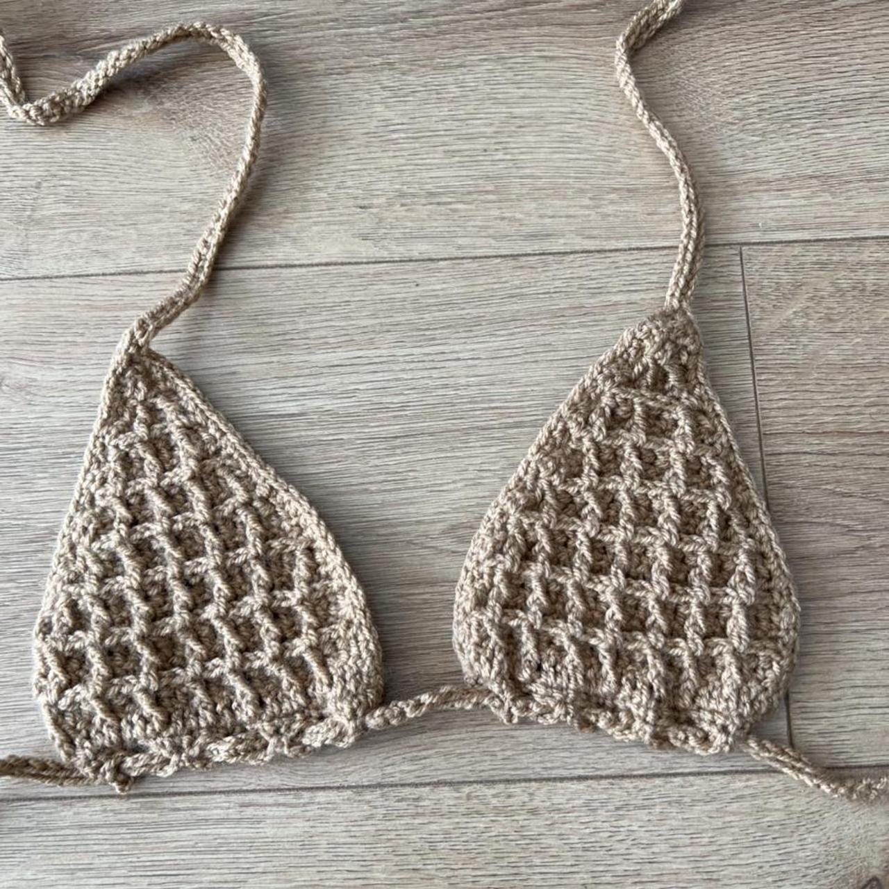 🤎Waffle Stitch Crochet Bikini set 🤎A-C cup depending... - Depop