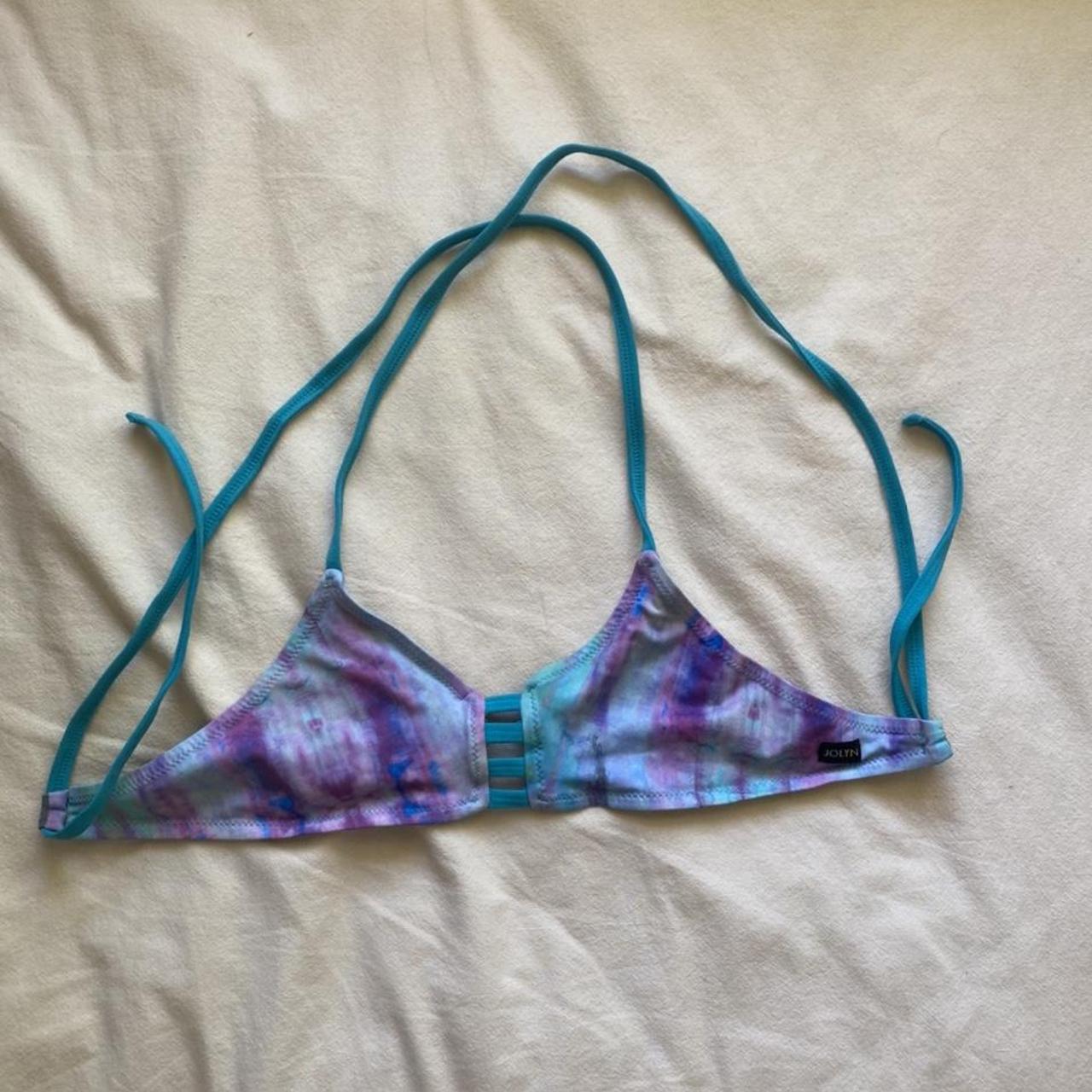 Jolyn Tie Dye Bikini Top Tie Back So Size Is Depop