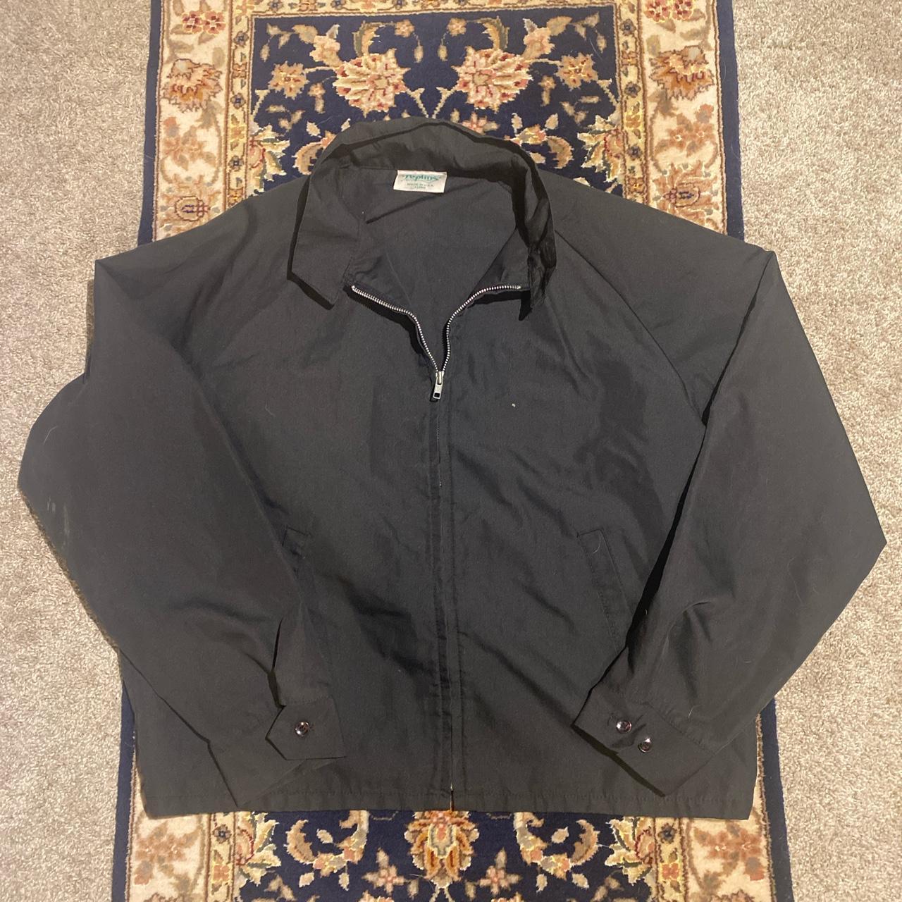 Black Zip Up Shirt Vintage X-large Reminds Me Of - Depop