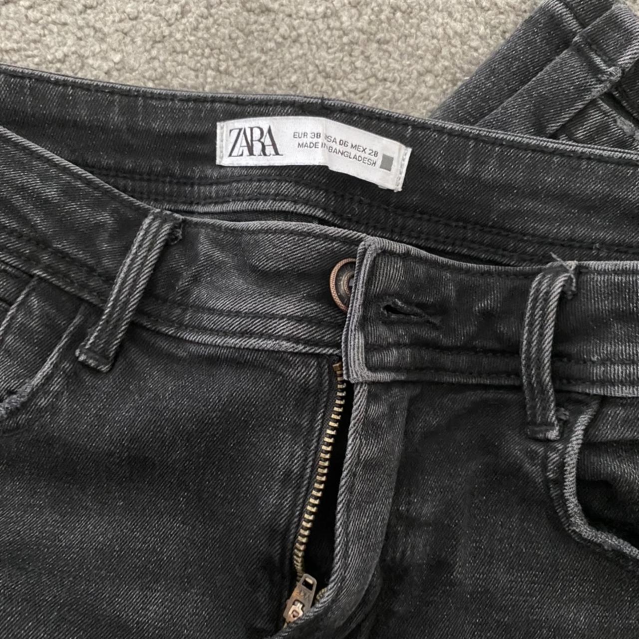Black denim Zara skinny slim size 38,