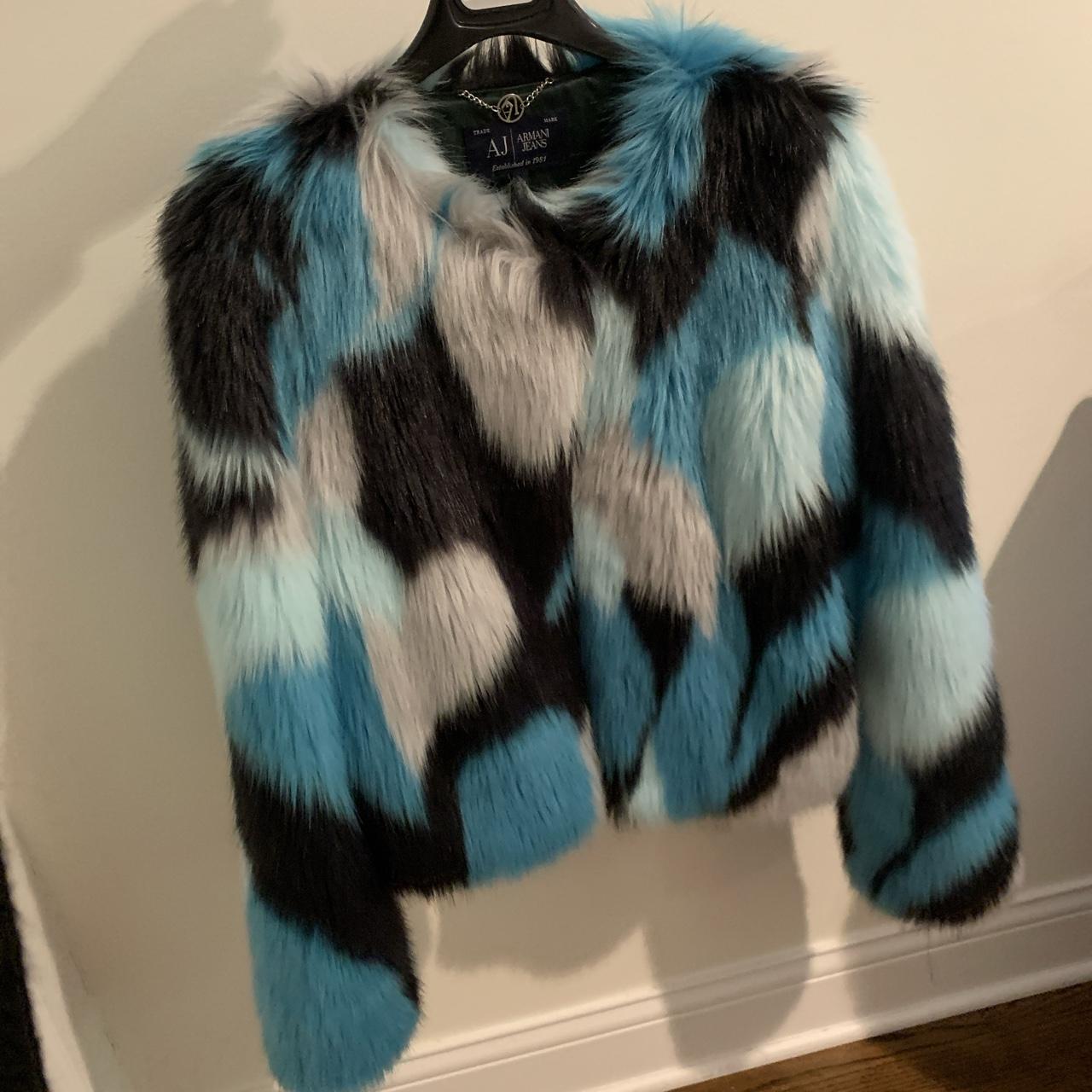 Rare Armani Jeans faux fur jacket. You cannot find Depop