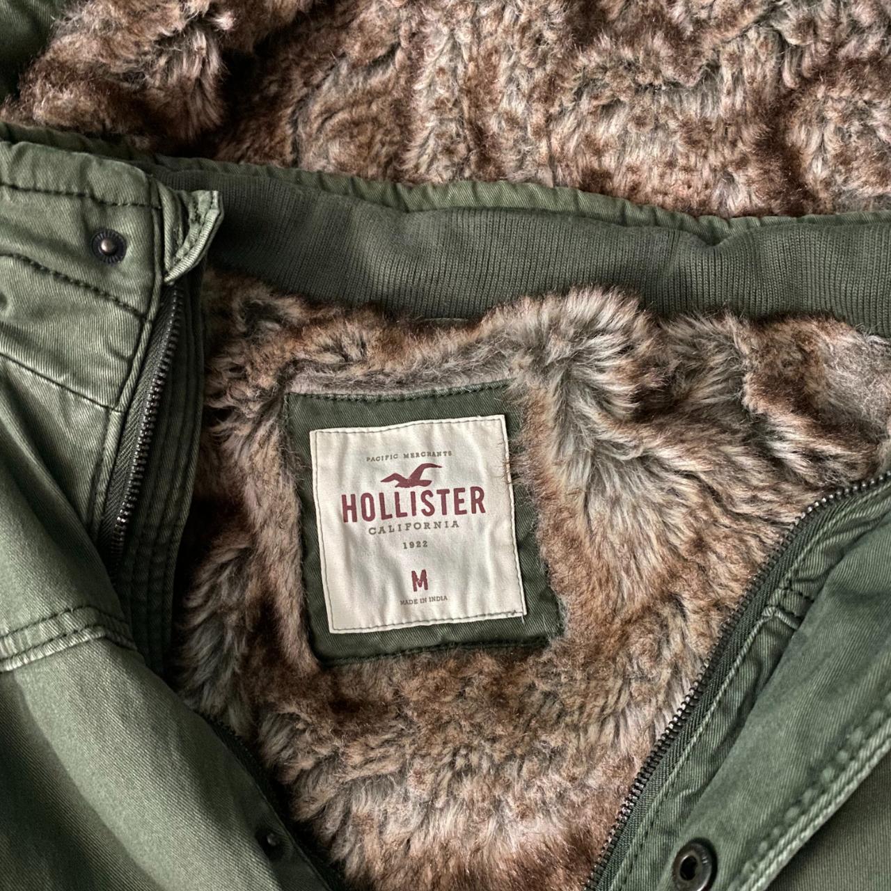 Hollister Fur-lined Parka Size M Olive Green